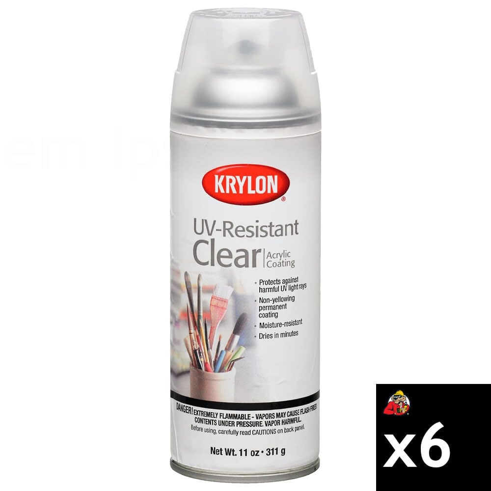 Krylon 11 Oz. Clear UV-Resistant Acrylic Coating Aerosol Spray, 6 Pieces, Case, large image number 1