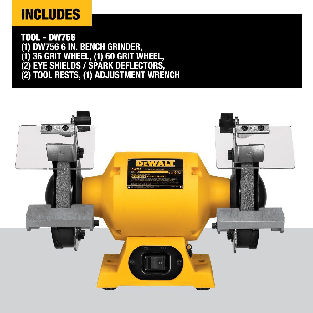 DEWALT 6 In. Bench Grinder, large image number 2
