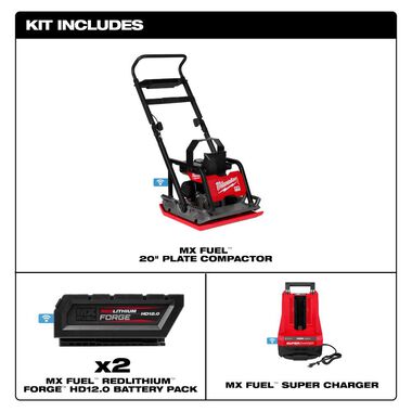 Milwaukee MX FUEL 20 in Plate Compactor Kit, large image number 1