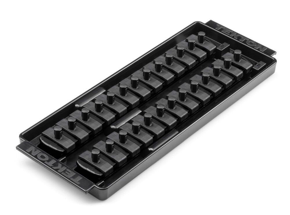 Tekton 26 Slot Universal Socket Organizer for 1/4 Inch Drive Sockets and Bit Sockets, Black, large image number 2
