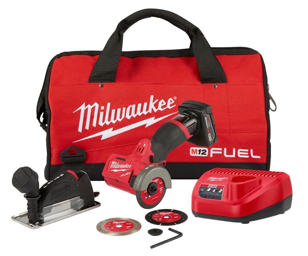 Milwaukee M12 FUEL 3 in. Compact Cut Off Tool Kit 2522 21XC Acme