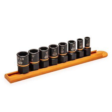 GEARWRENCH 8 piece 1/4 In. and 3/8 In. Drive Bolt Biter Impact Extraction Socket Set, large image number 0