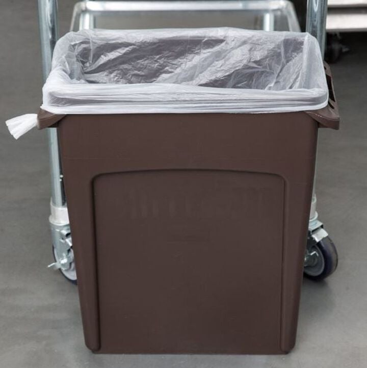 Rubbermaid Vented Slim Jim 16 Gallon Brown High-Quality Resin Container, large image number 1