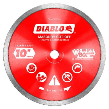 Diablo Tools 10in Diamond Continuous Rim Cut-Off Discsfor Masonry