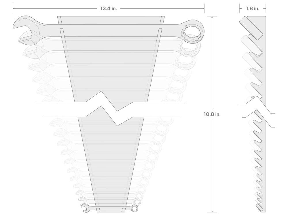 Tekton Combination Wrench Set with Rack, 15-Piece (1/4-1 Inch), large image number 7