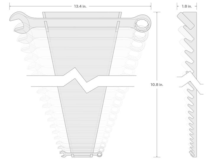 Tekton Combination Wrench Set with Rack, 15-Piece (1/4-1 Inch), large image number 6