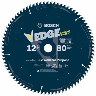 Bosch 12 In. 80 Tooth Edge Circular Saw Blade for Extra-Fine Finish