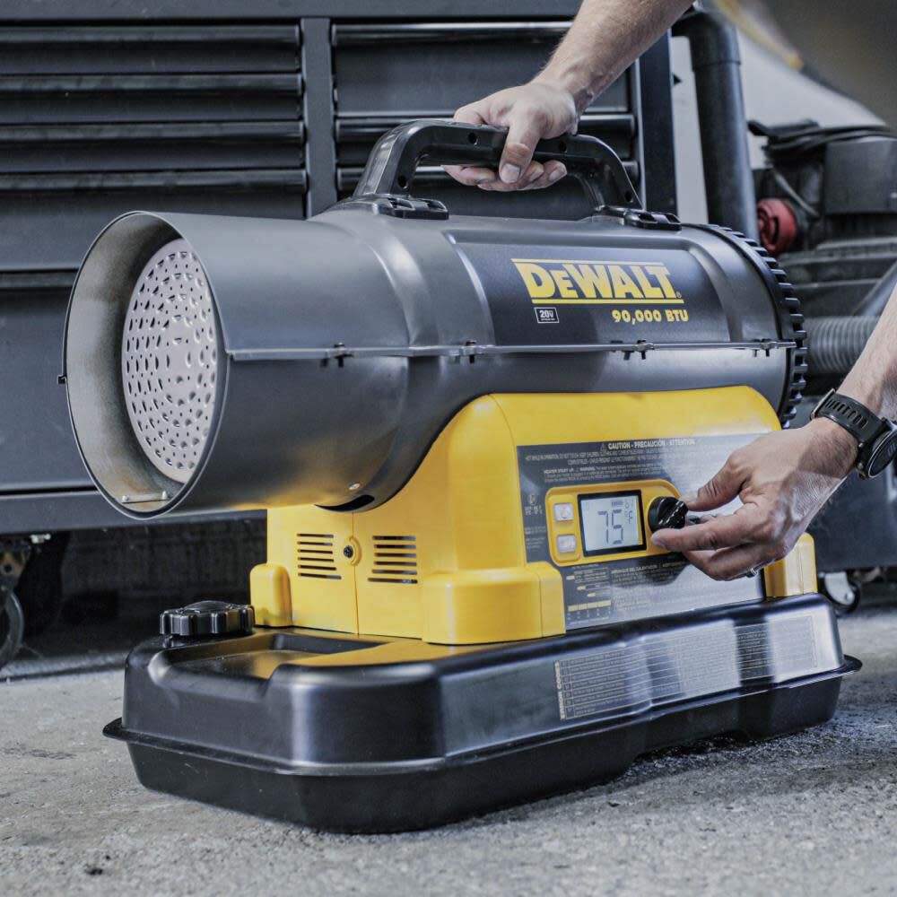 DEWALT 90,000 BTU DeWalt Cordless Forced Air Kerosene/Diesel Heater