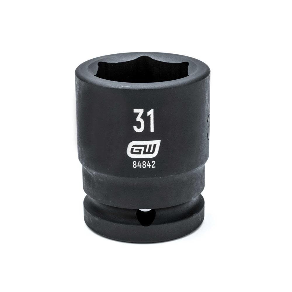 GEARWRENCH 3/4in Drive 31mm 6 Point Standard Impact Metric Socket, large image number 1