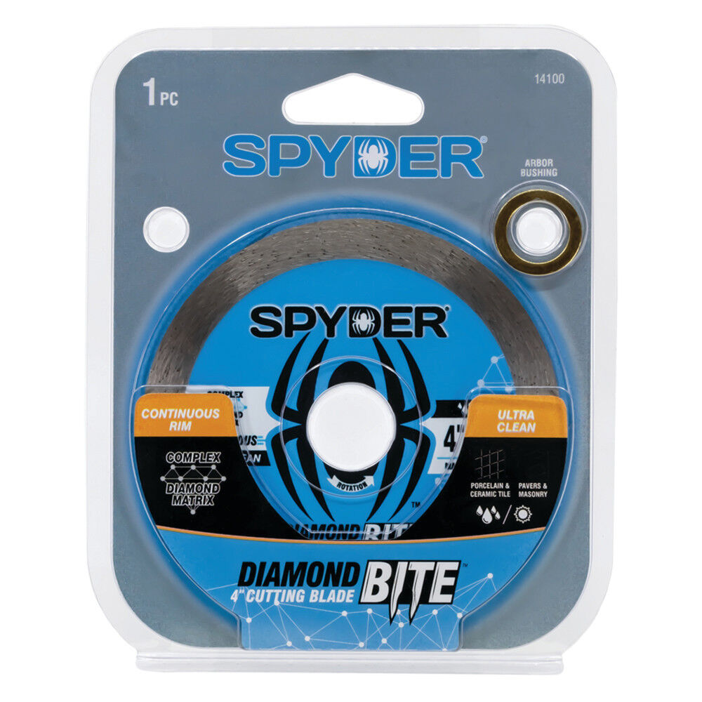 Spyder 4 Inch Wet/Dry Continuous Rim Diamond Blade for Angle Grinders, large image number 8