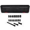 Milton 1/2 Drive Deep 6-Point Impact Socket Set 11-30mm Metric Steel Coated Black Oxide Finish 14pc, small image number 1