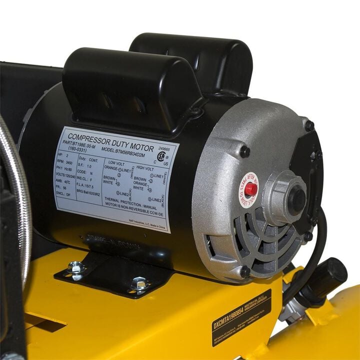 DEWALT 8 Gallon Portable 155 PSI Electric Twin Tank Wheelbarrow Air Compressor, large image number 2