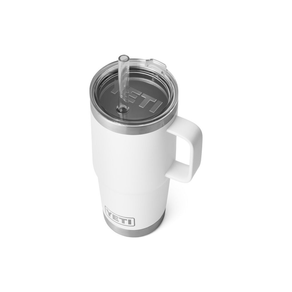 YETI 25oz Rambler Straw Mug with Straw Lid White, large image number 3