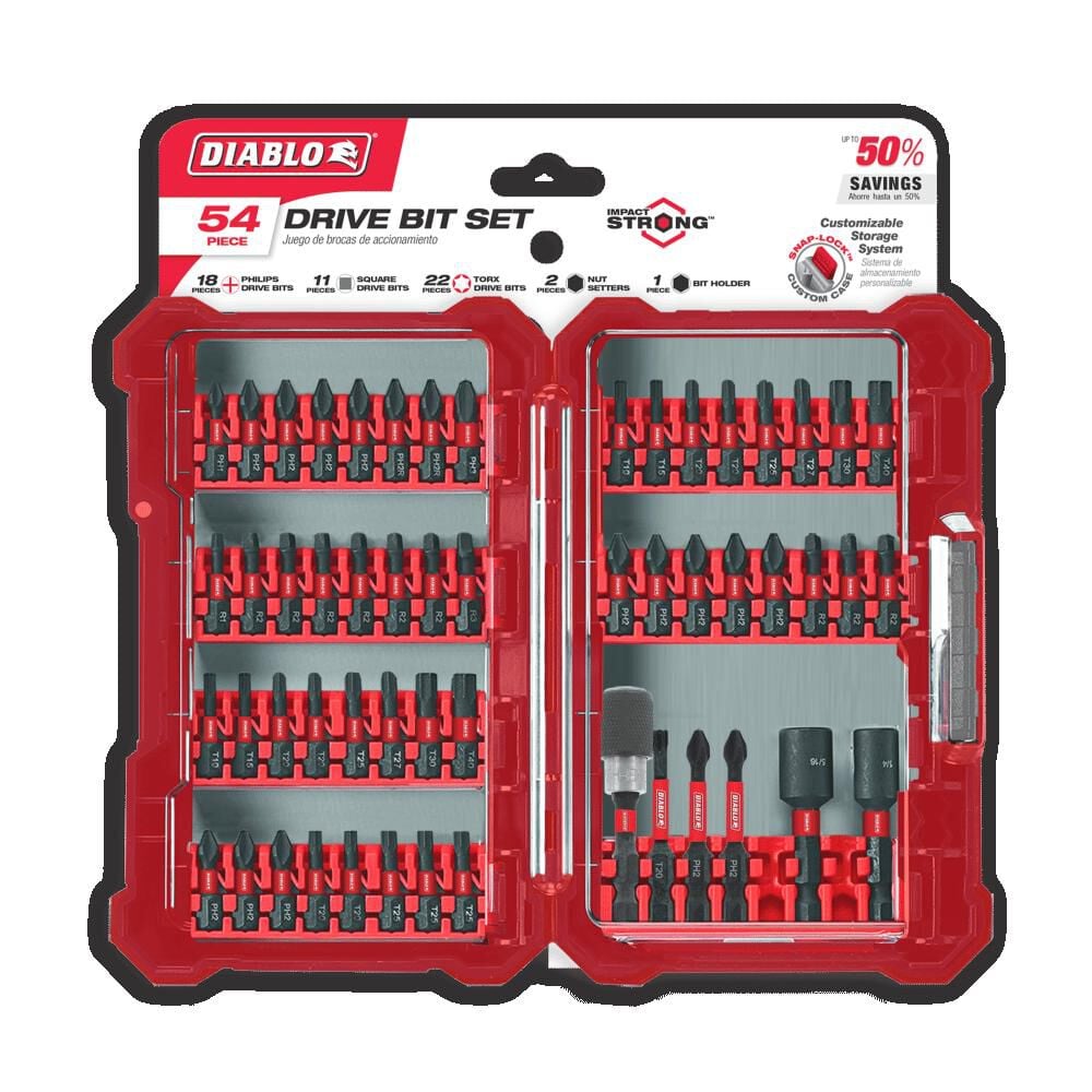 Diablo Tools Screwdriving Bit Set 54pc - DSC-S54