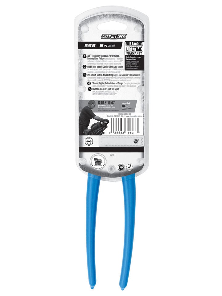 Channellock 8in XLT End Cutter Nippers Xtreme Leverage Technology, large image number 2