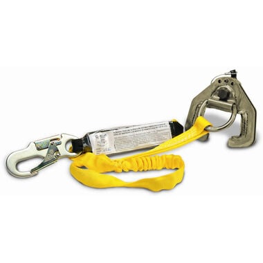 Guardian Fall Protection Rail Master with Attached 5 Ft. Heavy Duty Single Leg Shock Absorbing Lanyard