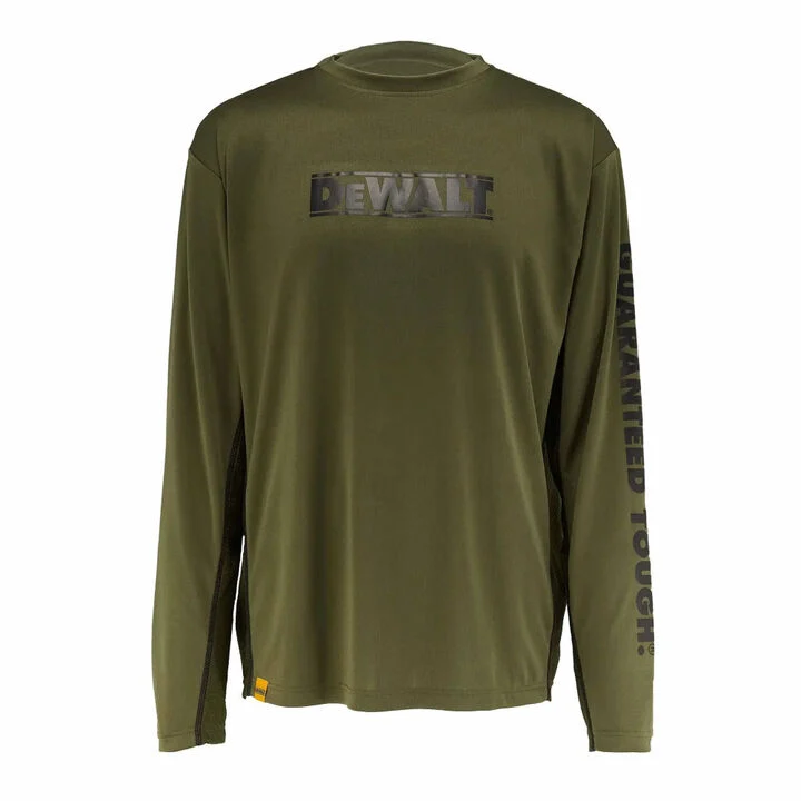 DEWALT Truro Performance Long Sleeve T-Shirt Olive Large