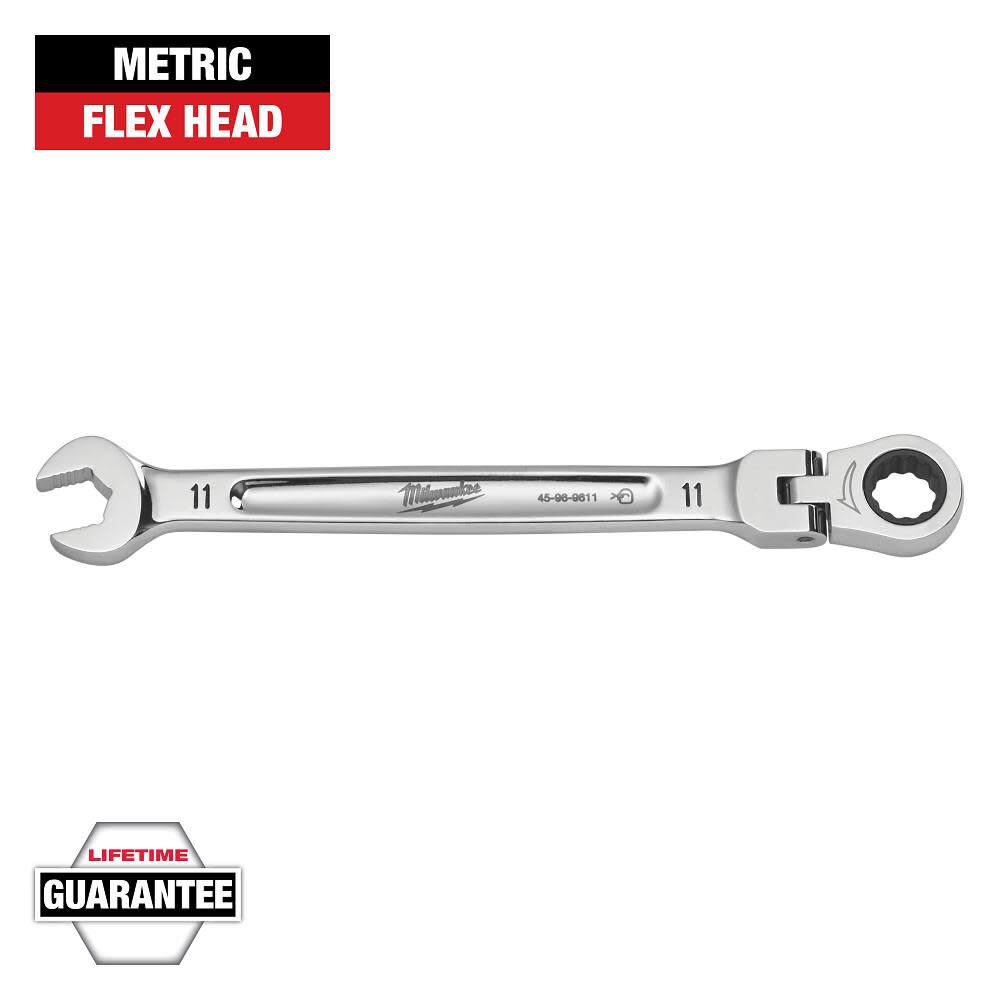 Milwaukee Combination Wrench Flex Head Ratcheting 11mm, large image number 12