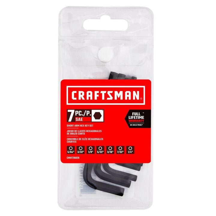 CRAFTSMAN 7pc Short Arm Hex Key Set (SAE), large image number 2