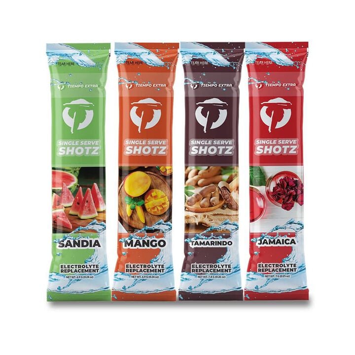 Overtime 6.9-7.4 gram Low-Sugar Electrolyte Replacement Single Serve Shotz, 400qty