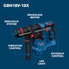 Bosch 18V SDS-Plus ONECHUCK Rotary Hammer Kit, small image number 2