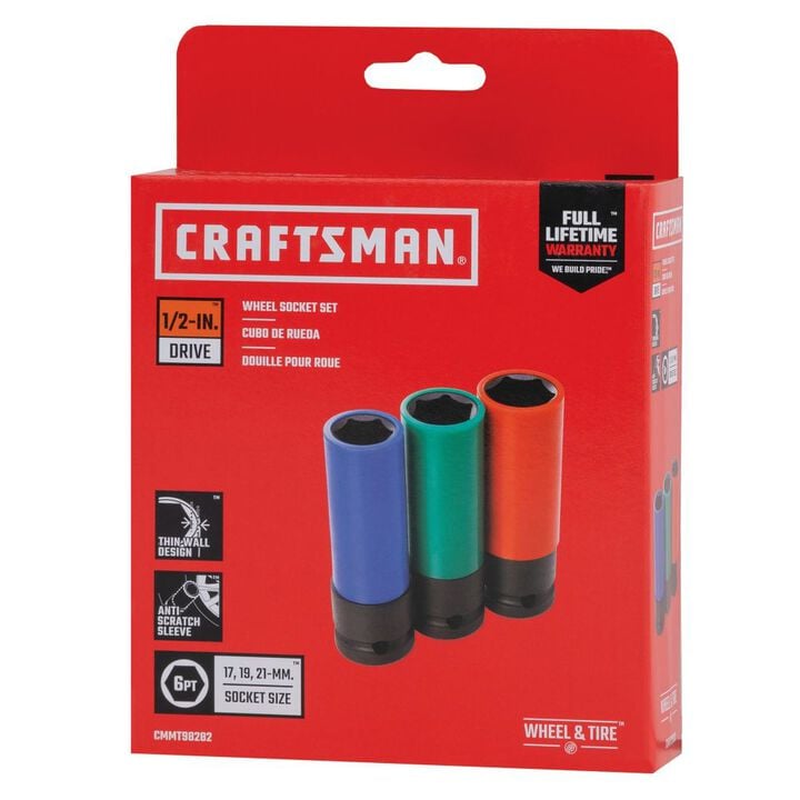 CRAFTSMAN Wheel Socket Set, 3 Piece, large image number 7