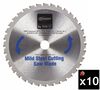Fein 7 1/4 Inch 36T Pack of 10 Mild Steel Saw Blades, small image number 1