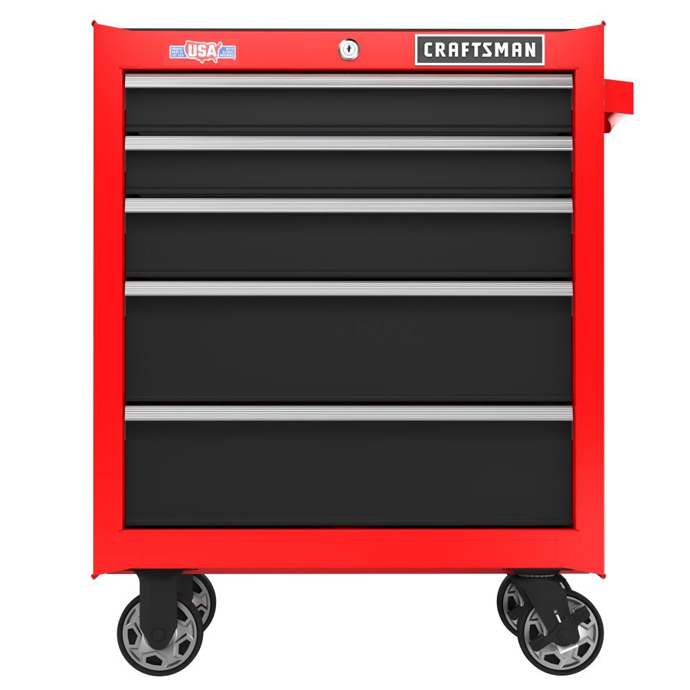 CRAFTSMAN S2000 26 Inch 5-Drawer Rolling Tool Cabinet, Red, large image number 11