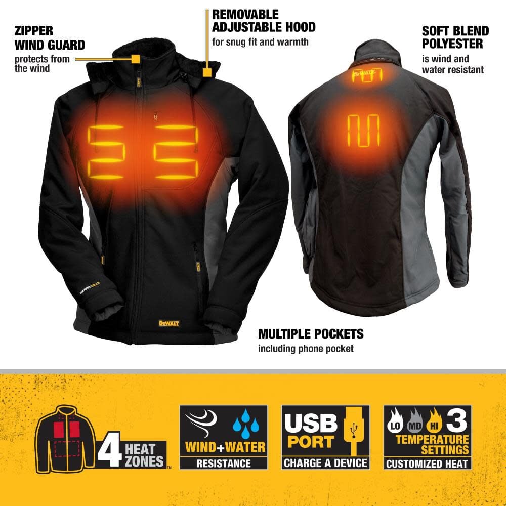 DEWALT 20V Max Heated Kit Jacket Womens, large image number 2