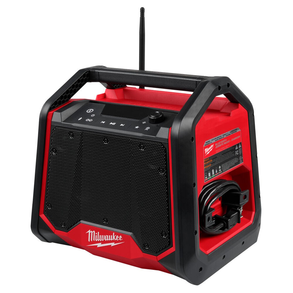 Milwaukee M18 Bluetooth Jobsite Radio + Charger & Packout Tool Box Set Bundle, large image number 2