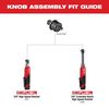 Milwaukee 3/8inch High Speed Ratchet Tall Shift Knob Assembly, small