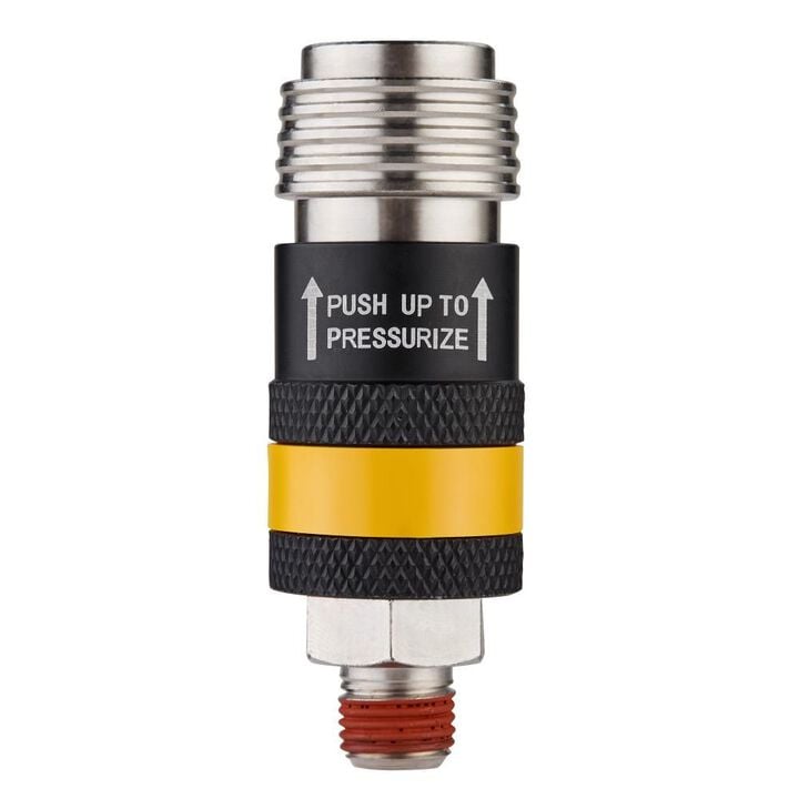 DEWALT 1/4 Inch MNPT 5-in-1 Safety Exhaust Coupler, large image number 1