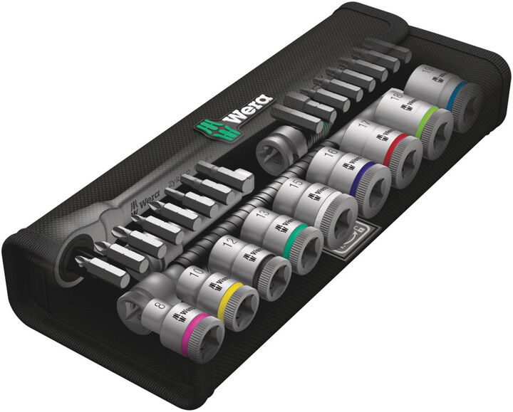 Wera Tools 29pc 3/8in Drive 8100 SB 8 Zyklop Metal Ratchet Set