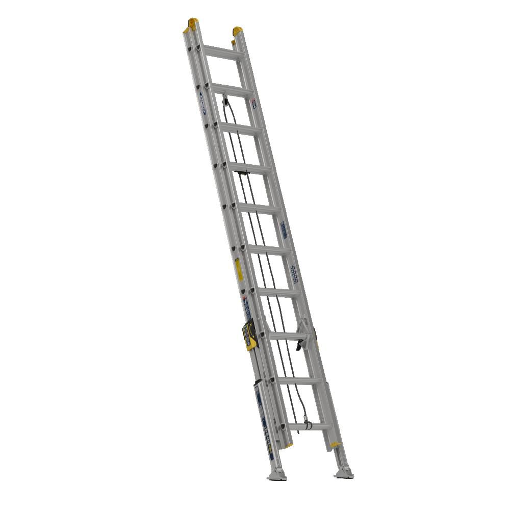 Werner Type I Aluminum D-Rung Extension Ladder with LevelSafe Pro Leveler, large image number 1