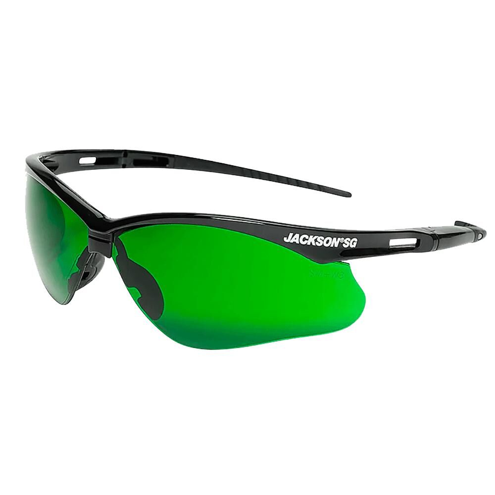 Jackson Safety Glasses Anti Scratch Coating Infrared & UV Protection Shade 3 IR Lens Black Frame, large image number 1