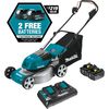 Makita 18V X2 (36V) LXT Lithium-Ion Brushless Cordless 18in Lawn Mower Kit with 4 Batteries (5.0Ah), small