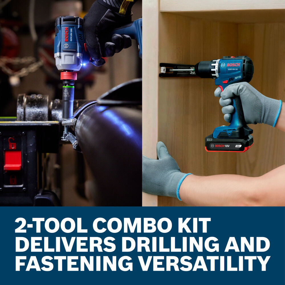 Bosch 18V Impact Wrench & Drill Driver Combo Kit, large image number 5