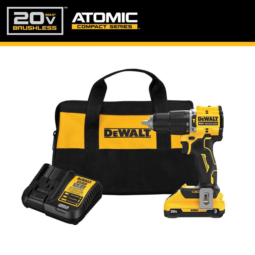 DEWALT 20V MAX 1/2in Hammer Drill ATOMIC COMPACT SERIES Cordless Kit, large image number 3