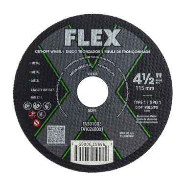 FLEX 4-1/2 Inch Cut-Off Wheel Type 1 10pk