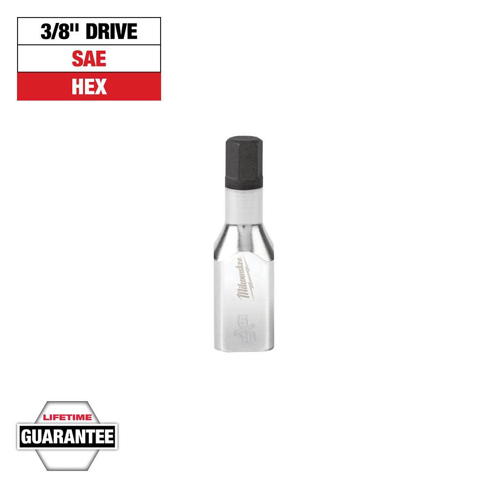 Milwaukee 3/8 Inch Drive 5/16 Inch Hex Bit Socket, large image number 9