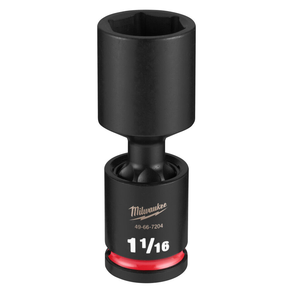 Milwaukee SHOCKWAVE Impact Duty 1/2 Inch Drive 1-1/16 Inch Deep Swivel Socket - 49-66-7204