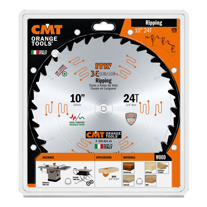CMT 10 In x 24 x 5/8 In ITK Rip Blades, large image number 4