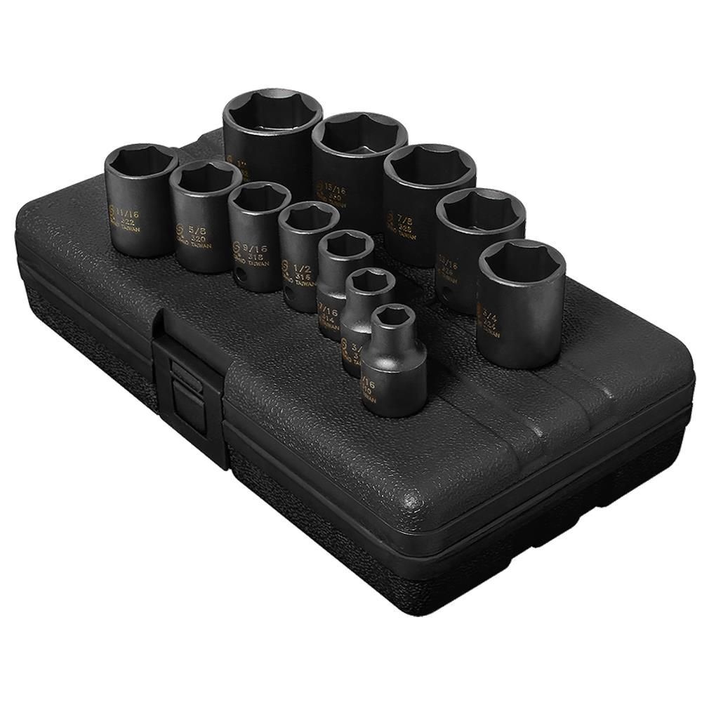 Sunex 3/8 In. Drive SAE Impact Socket Set 12 pc., large image number 1