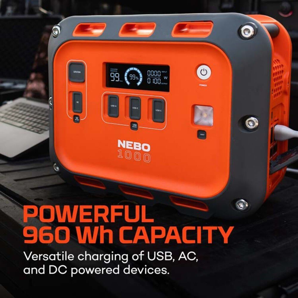 Nebo Intrepid 2,400 Watt Lithium-Ion Battery Solar Portable Power Station, large image number 5