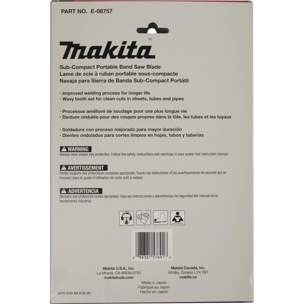 Makita Band Saw Blades Bi Metal Sub Compact Portable 28 3/4in 24 TPI 5pk, large image number 4