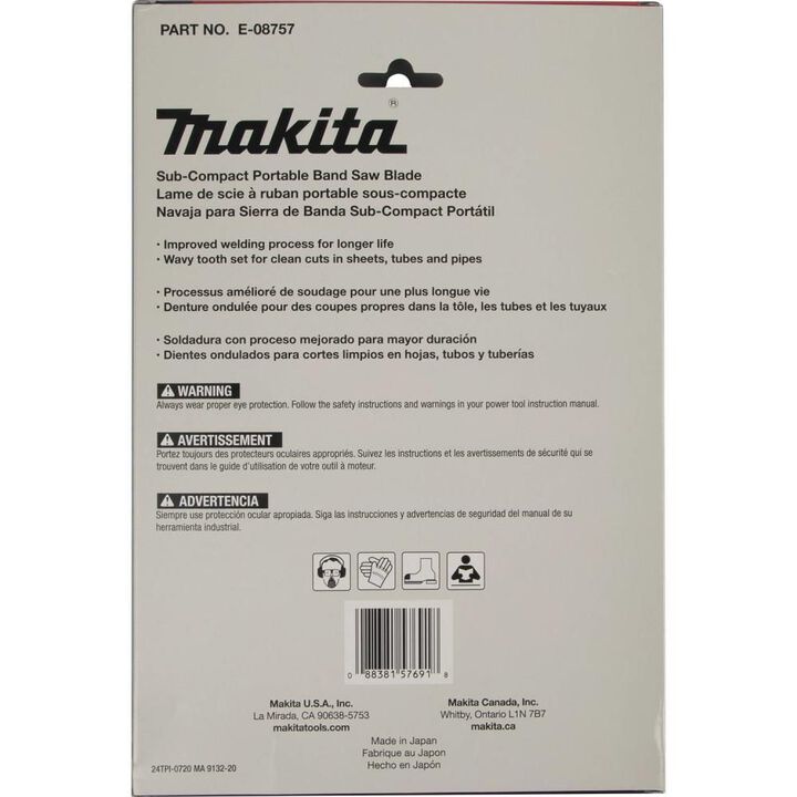 Makita Band Saw Blades Bi Metal Sub Compact Portable 28 3/4in 24 TPI 5pk, large image number 3