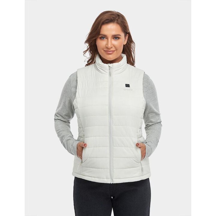 ORORO Womens Off-White Classic Heated Vest Kit Small, large image number 3