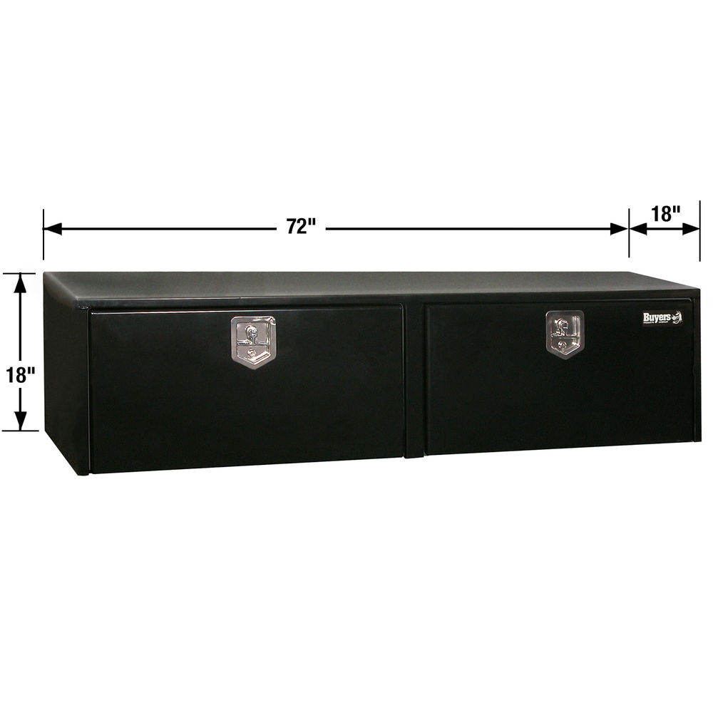 Buyers Products Company 18x18x72 Inch Black Steel Underbody Truck Box, large image number 7