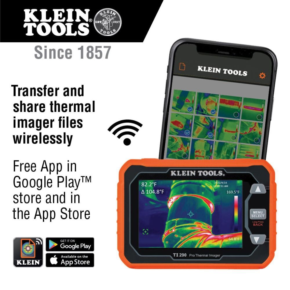 Klein Tools Rechargeable Pro Thermal Imaging Camera 76800 Pixels Wi Fi Data Transfer, large image number 2