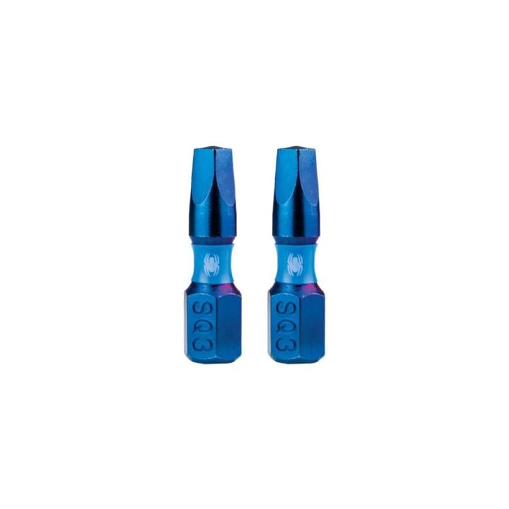 Spyder 1 Inch SQ3 Square Impact Driver Bit, 2 Pieces
